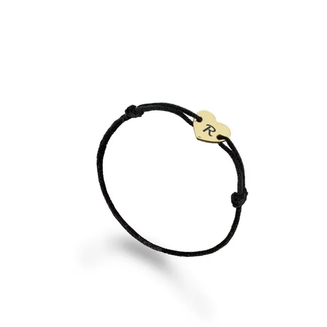 Inel snur Aur 14K Premium, reglabil si inimioara, personalizat gravura initiala (7 mm)