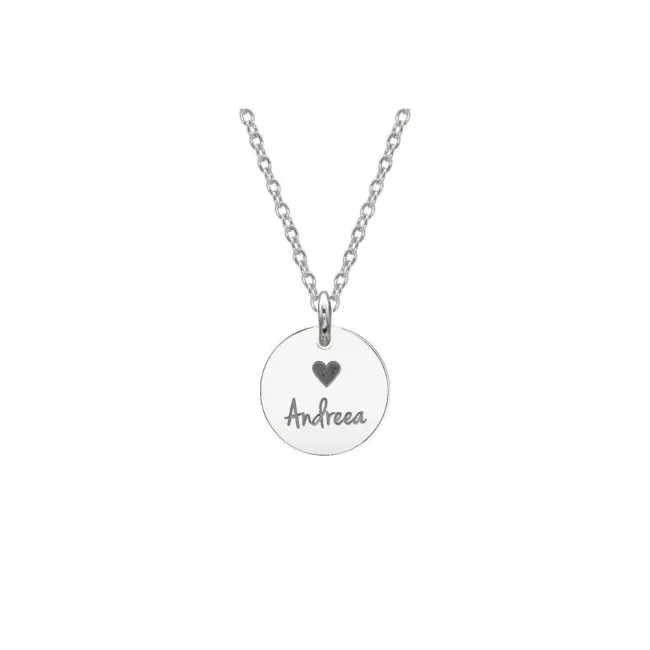 Lantisor Argint 925, personalizat gravura text, banut (10 mm)