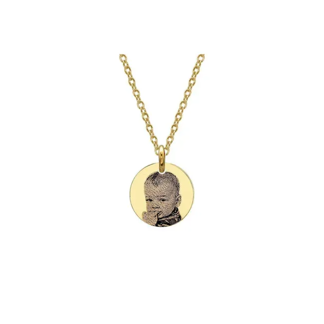 Lantisor Argint 925, personalizat poza, banut (10 mm) picture - 3