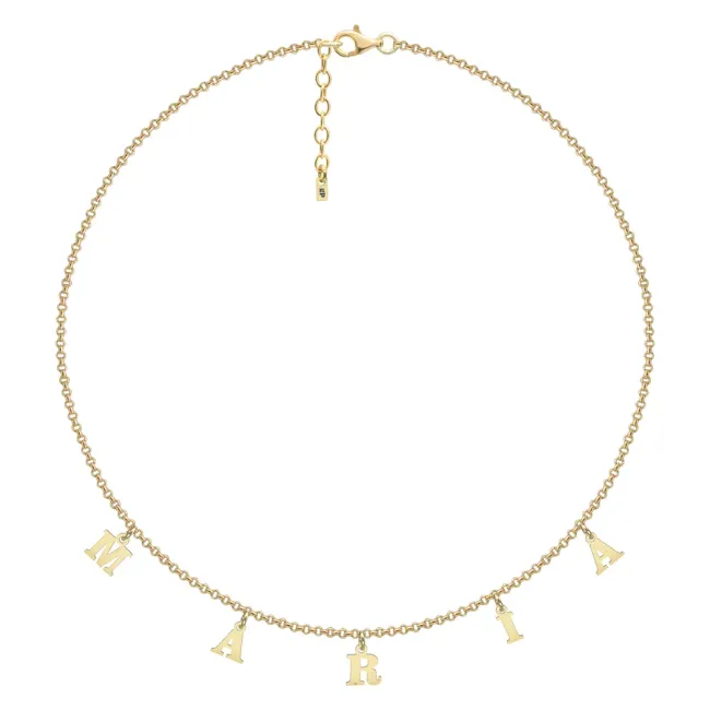 Lantisor nume Argint 925 Premium din litere (9 mm)