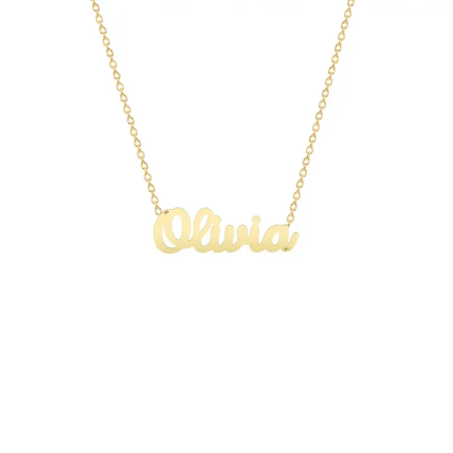 Lantisor cu nume, Aur 14K Premium dama, Minimalist Style
