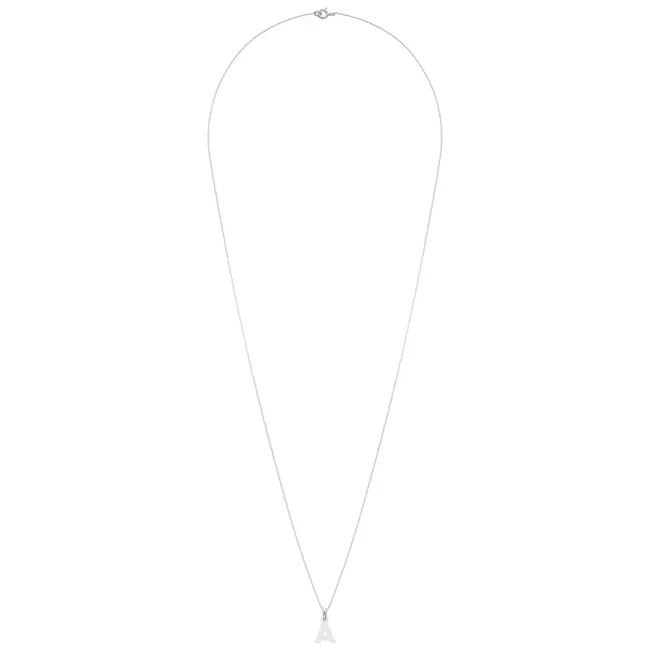 Lantisor fir transparent cu initiala din aur picture - 3