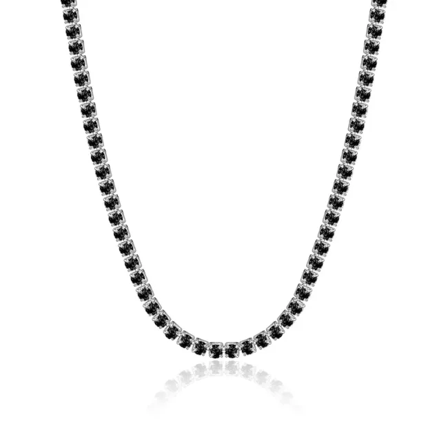 Lantisor Tennis Argint, Black Edition