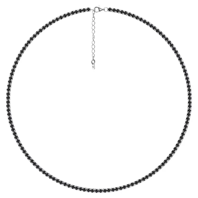 Lantisor Tennis Argint, Black Edition