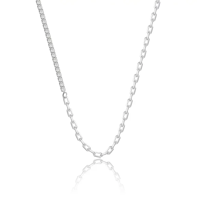 Lantisor Tennis argint si Cable