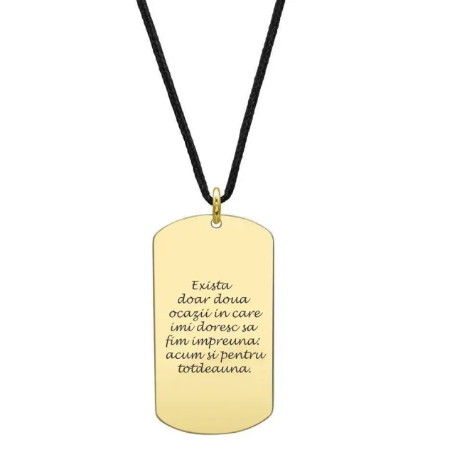Pandantiv personalizat, Argint, placuta Army 38 mm
